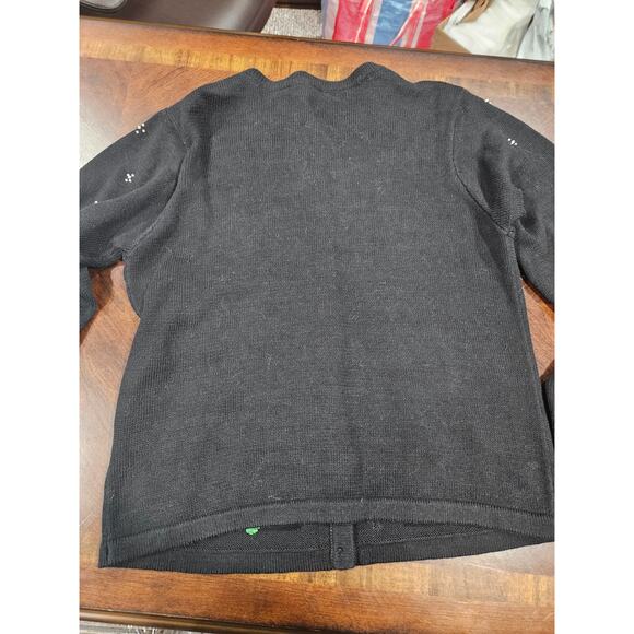 Vintage Victoria Jones Christmas Sweater Cardigan Holiday Beaded Embroidered S - Picture 7 of 7